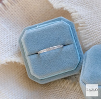 18kt White Gold 2.5mm 18 Stone Channel Set Princess Cut 0.40ct Diamond Band 3