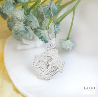 Sterling Silver Holy Spirit Confirmation Polished Medal & Chain 3