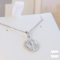 Sterling Silver Small Chalice Medal & Chain 2