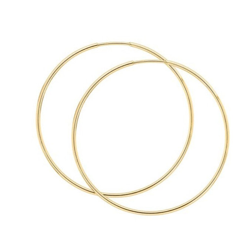 9kt Yellow Gold 12mm Hoop Sleeper Earrings 1