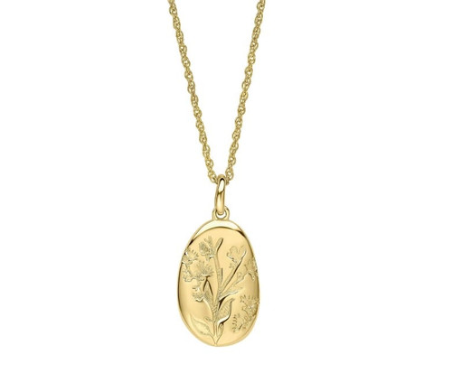 Laura Ashley Gold Plated Sterling Silver Farlington Flower Pendant & Chain 1 Laura Ashley Gold Plated Sterling Silver Farlington Flower Pendant & Chain 1
