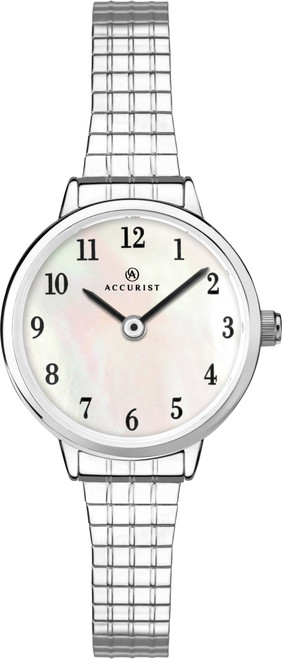 Accurist Ladies Stainless Steel Mother Of Pearl Watch 1