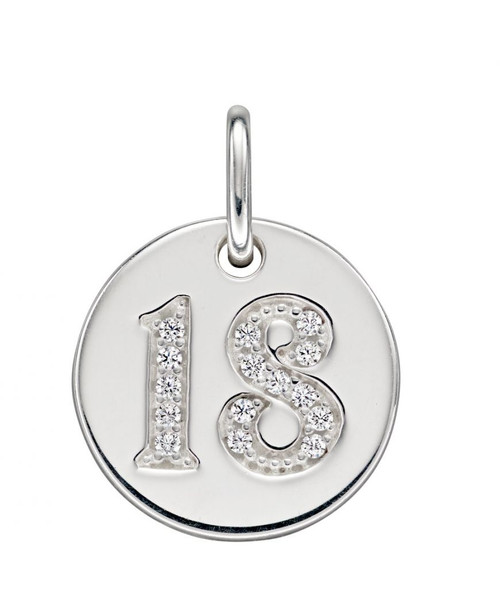 sterling silver 18th birthday pendant & chain 1