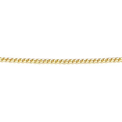 9kt yellow gold diamond cut curb chain