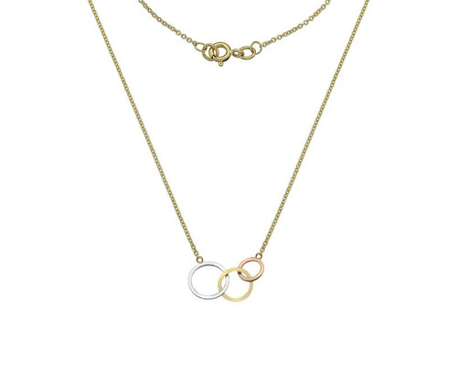 9kt Multi Gold Pendant & Chain 9kt Multi Gold Pendant & Chain
