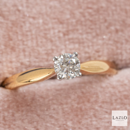 18kt Rose Gold Solitaire 0.38ct Diamond Engagement Ring 1 18kt Rose Gold Solitaire 0.38ct Diamond Engagement Ring 1