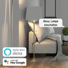 Voice control The WiFi bulbs from brennenstuhlConnect allow convenient voice control via Google Assistant and Amazon Alexa