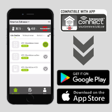 Operation via free app The free brennenstuhlConnect app is available in the Google Play and App Store and is therefore compatible with Android and iOS devices. Control devices on and off, create individual schedules, scenes or set up helpful timers.