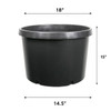 15 Gal Squat Injection Molded Pot - USA