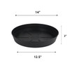 Grow1 14" Premium Black Injection Pot Saucers
