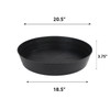 Grow1 20" Premium Black Injection Pot Saucers
