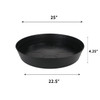 Grow1 25" Premium Black Injection Pot Saucers
