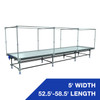 Wachsen 5' Rolling Bench 52.5'-58.5' Length with Trellis