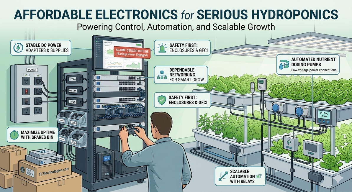 Affordable Electronics for Serious Hydroponics Power