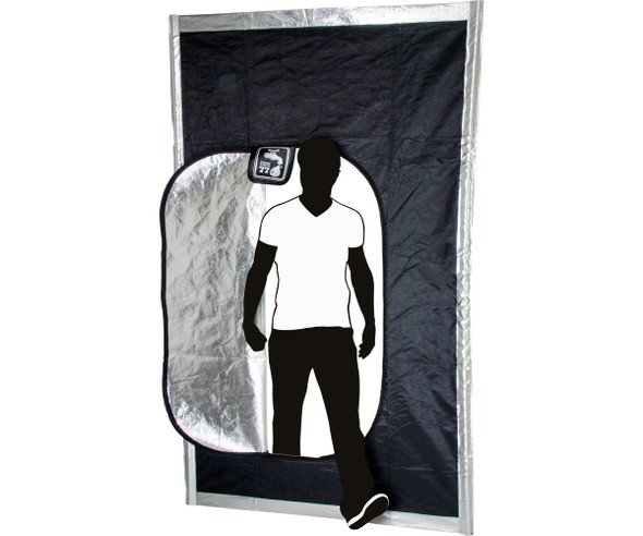 Hydrofarm Black Hatch Zipper Door BHZD