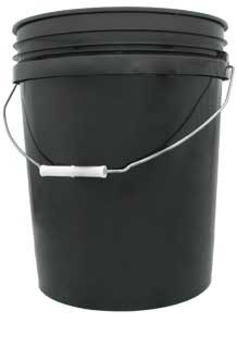 Hydrofarm 5 Gallon Black Bucket HG5G