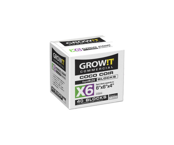 GROWT GROWT Commercial Coco, RapidRIZE Block 6x6x4 case of 40 GMGP664