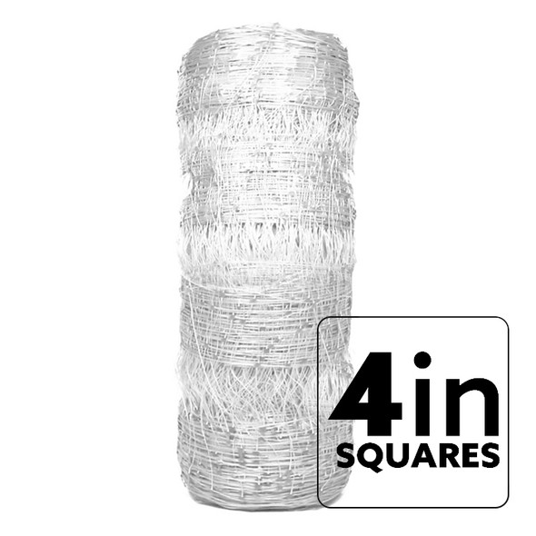 VineLine Durable Plastic Trellis Netting White Roll 8ft x