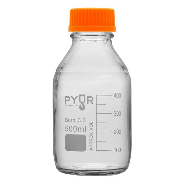 Pyur Scientific Glass Reagent Media Storage Bottle 500ml