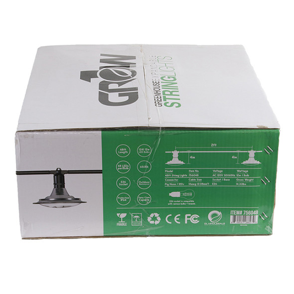 48' Greenhouse Expandable String Lights 14AWG w/ 12W LED