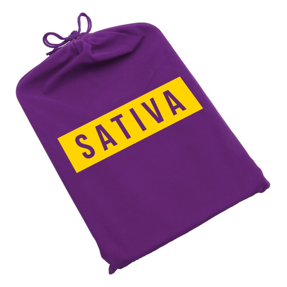 Dope Trays x Sativa - purple background yellow logo
