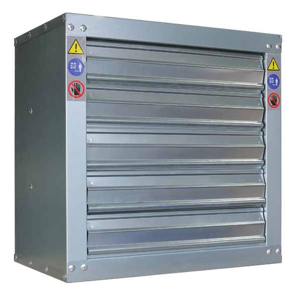 GROW1 Greenhouse Belt Driven Fan w/ Shutter 24in