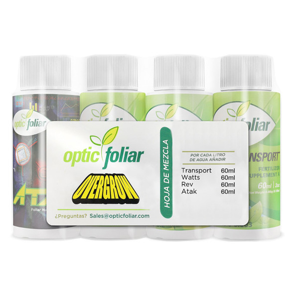 Optic Foliar 60ML SAMPLE PACK - ATAK/REV/TRANSPORT/WATTS