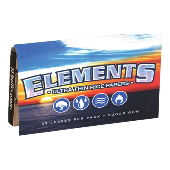 Elements Ultra Thin Rice Papers 1-1/2 33 Leaves/Pack - Box