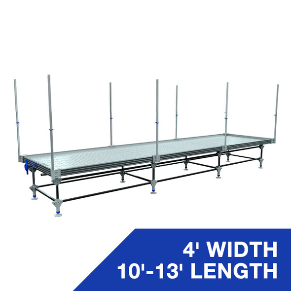 Wachsen 4' Rolling Bench 10'-13' Length With Vertical