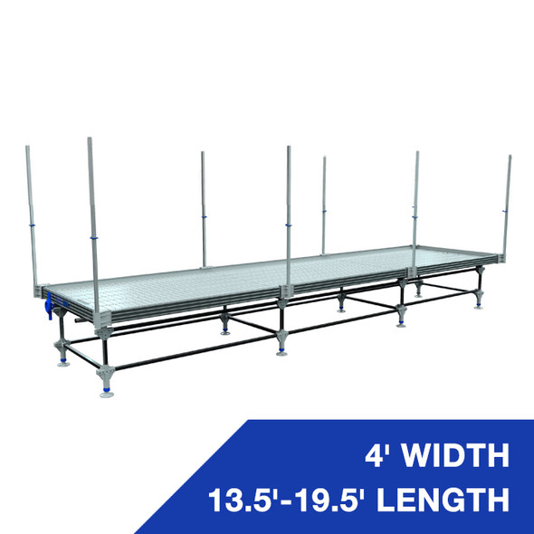 Wachsen 4' Rolling Bench 13.5'-19.5' Length With Vertical