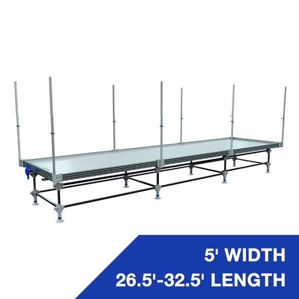 Wachsen 5' Rolling Bench 26.5'-32.5' Length With Vertical