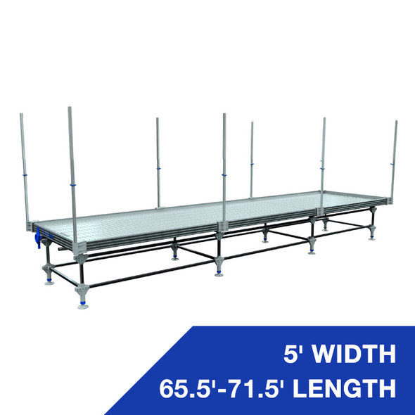 Wachsen 5' Rolling Bench 65.5'-71.5' Length with Vertical