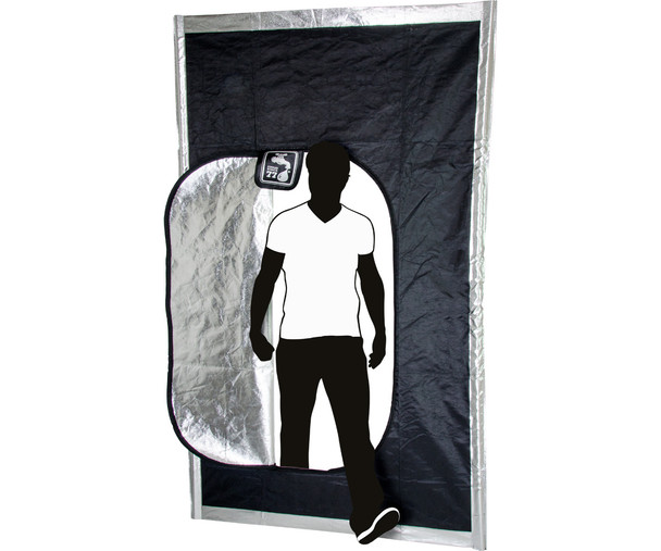 Hydrofarm Black Hatch Zipper Door BHZD