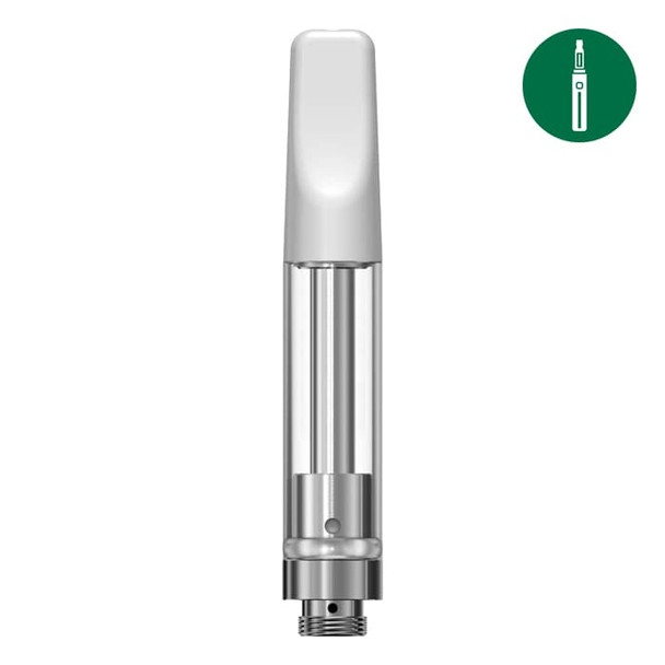1ml White Ceramic Cartridge w/ 1.6mm inlet 100-pack