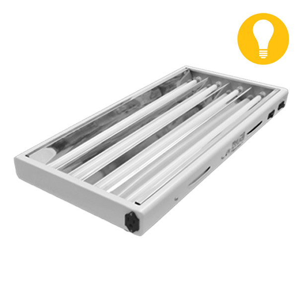 LuxStar T5 2 x 4 Bulb Fixture w/ Grow Bulbs