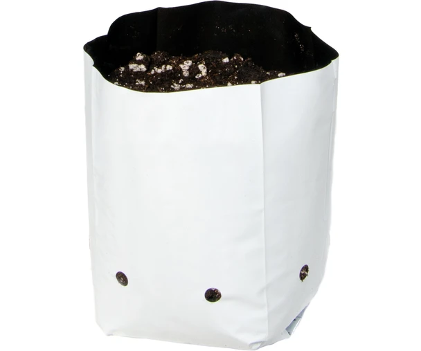 Hydrofarm Grow Bag, White/Black 1/2 gal, 34 packs of 30 1020 HGBW0.5GAL
