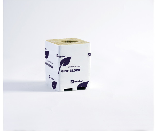 Grodan Gro Block Improved Large 3GR5,6 w/ hole 3x3x4 Shrink/Str RW286657