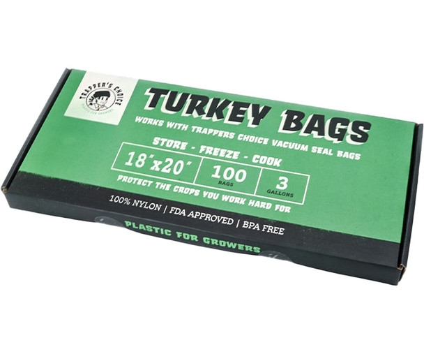 Trapper's Choice Turkey Bags 18" x 20" (3 Gallon) Pack of 100