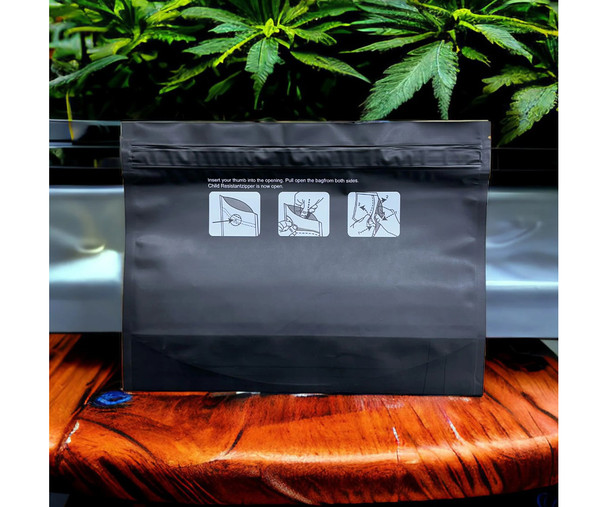 Trapper's Choice Exit Bag Mylar w/Child-Resistant Zipper Case of 1,000