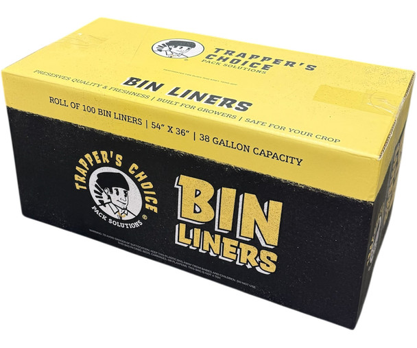 Trapper's Choice Bin Liners, 54â€ x 36â€ (2 mil) roll of 100