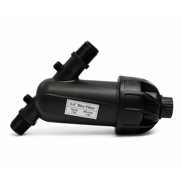 GROW1 Manual Disc Filter 3/4" MPT X MPT 120 Mesh 1-22 GPM