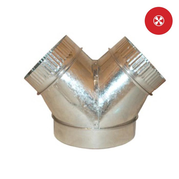 Y Duct Connector 8in x 6in x 6in
