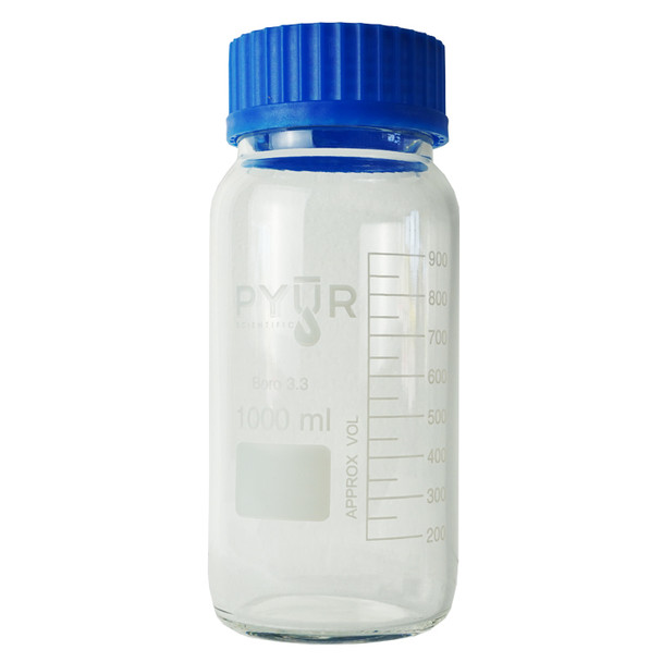 Pyur Scientific Glass Wide Mouth Reagent Media Storage