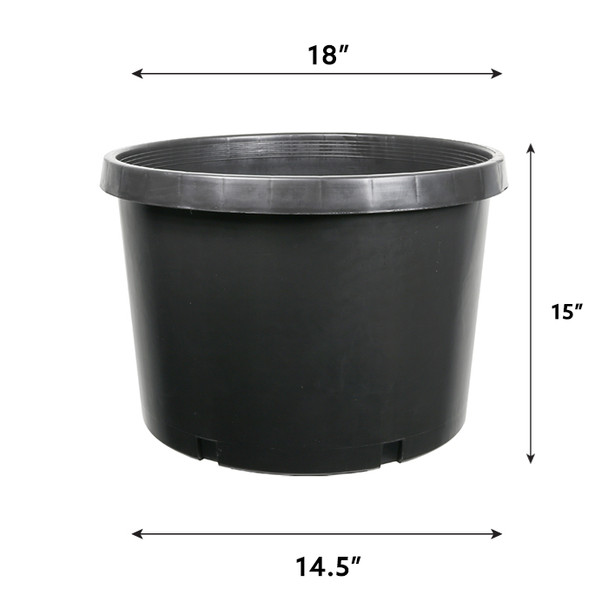 15 Gal Squat Injection Molded Pot - USA