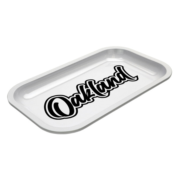 Med Dope Trays x Oakland – White Background Black Logo