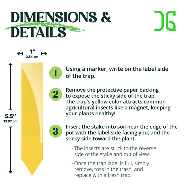 Catchmaster Dual Action Plant Stakes 100pcs (4 Pack)