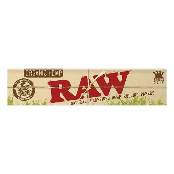 RAW Organic Hemp Papers Kingsize Slim 32 Leaves/Pack - Box