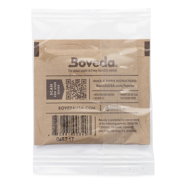 Boveda 2-Way Humidity Control Pack 62% RH 8g Bulk