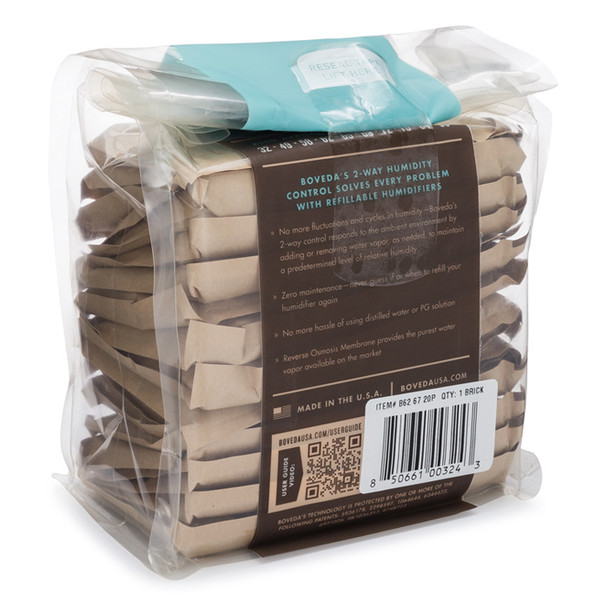 Boveda 2-Way Humidity Control Pack 62% 67g (20 Pack)