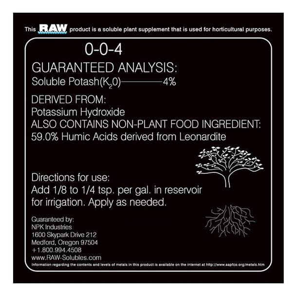 NPK RAW Humic Acid 25lbs